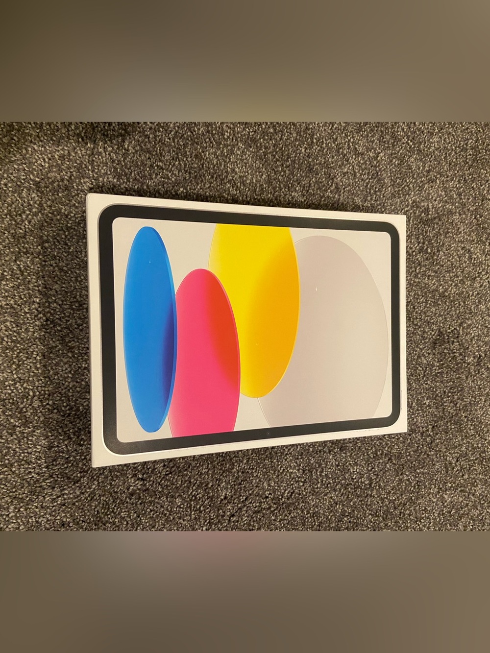 Apple iPad and Apple Pencil box with Blue, Pink, and Yellow Accents EMPTY BOXES